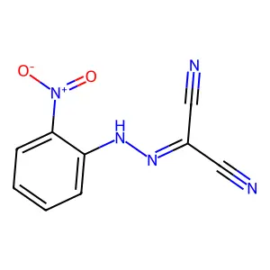 Carbonyl cyanide 2-nitrophenylhydrazone structure