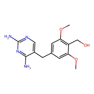 Benzenemethanol, 4-((2,4-diamino-5-pyrimidinyl)methyl)-2,6-dimethoxy- structure