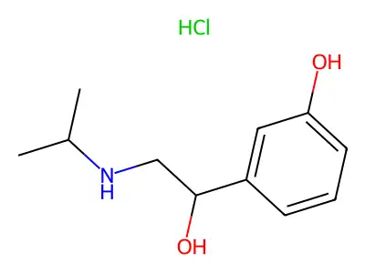 Benzenemethanol, 3-hydroxy-alpha-(((1-methylethyl)amino)methyl)-, hydrochloride structure