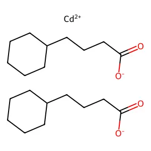 Cadmium bis(4-cyclohexylbutyrate) structure