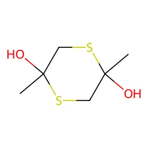 2,5-Dimethyl-2,5-dihydroxy-1,4-dithiane structure