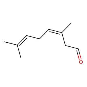 3,6-Octadienal, 3,7-dimethyl- structure