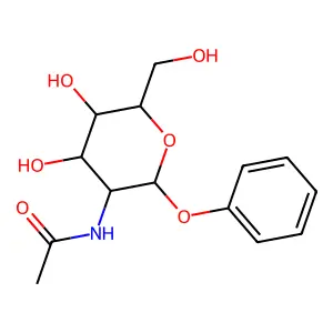 Phenyl N-acetyl-beta-D-glucosaminide structure