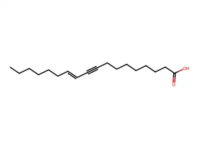 Octadec-11-en-9-ynoic acid structure