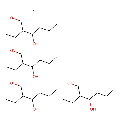 Tetrakis(2-ethylhexane-1,3-diolato)titanium structure