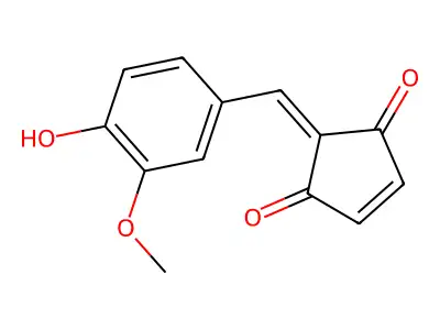 2-(3'-Methoxy-4'-hydroxybenzylidene)cyclopentene-1,3-dione structure