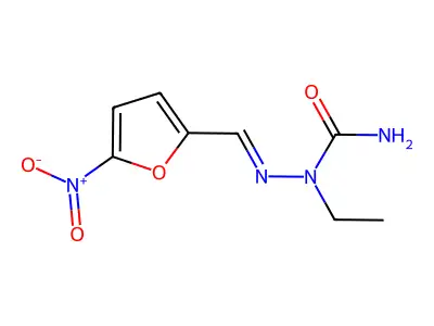 Hydrazinecarboxamide, 1-ethyl-2-((5-nitro-2-furanyl)methylene)- structure