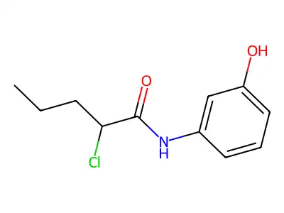 Valeranilide, 2-chloro-3'-hydroxy- structure