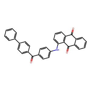 9,10-Anthracenedione, 1-[[4-([1,1'-biphenyl]-4-ylcarbonyl)phenyl]amino]- structure