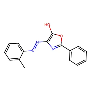 4,5-Oxazoledione, 2-phenyl-, 4-(2-(2-methylphenyl)hydrazone) structure