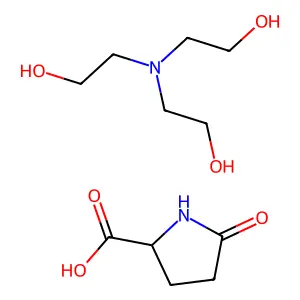 DL-Proline, 5-oxo-, compd. with 2,2',2''-nitrilotris(ethanol) (1:1) structure