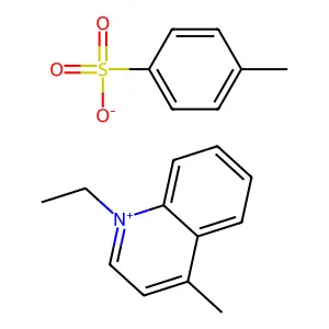 Quinolinium, 1-ethyl-4-methyl-, 4-methylbenzenesulfonate (1:1) structure