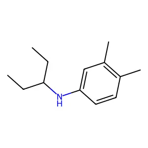 N-(1-ethylpropyl)-3,4-dimethylaniline structure