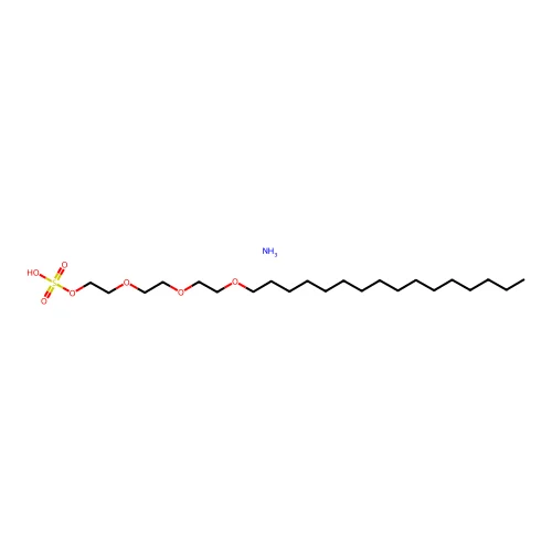 Ammonium 2-(2-(2-(hexadecyloxy)ethoxy)ethoxy)ethyl sulphate structure