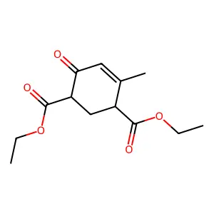 4-Cyclohexene-1,3-dicarboxylic acid, 4-methyl-6-oxo-, 1,3-diethyl ester structure