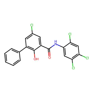 (1,1'-Biphenyl)-3-carboxamide, 5-chloro-2-hydroxy-N-(2,4,5-trichlorophenyl)- structure