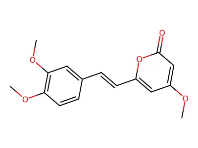 2H-Pyran-2-one, 6-[2-(3,4-dimethoxyphenyl)ethenyl]-4-methoxy- structure