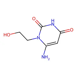 6-amino-1-(2-hydroxyethyl)pyrimidine-2,4(1H,3H)-dione structure