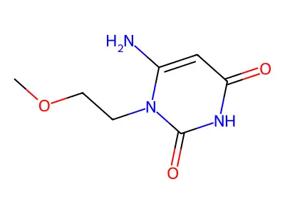 6-Amino-1-(2-methoxyethyl)-1,2,3,4-tetrahydropyrimidine-2,4-dione structure