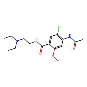 4-(Acetylamino)-5-chloro-N-(2-(diethylamino)ethyl)-2-methoxybenzamide structure