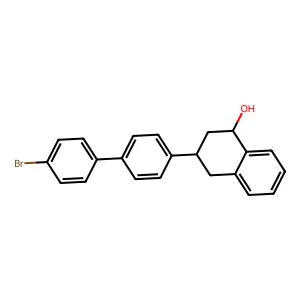 1-Naphthalenol, 3-(4'-bromo(1,1'-biphenyl)-4-yl)-1,2,3,4-tetrahydro- structure