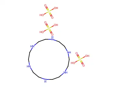 1,4,7,10,13,16-Hexazoniacyclooctadecane;trisulfate structure