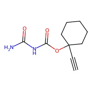 Carbamic acid, (aminocarbonyl)-, 1-ethynylcyclohexyl ester structure