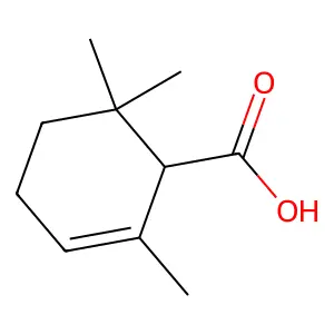 2,6,6-Trimethylcyclohex-2-ene-1-carboxylic acid structure