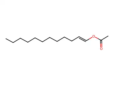 Acetic acid 1-dodecenyl ester structure