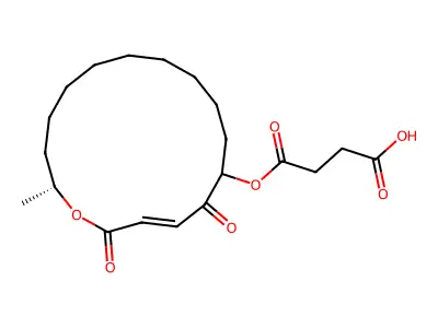 4-[(16-Methyl-2,5-dioxo-1-oxacyclohexadec-3-en-6-yl)oxy]-4-oxobutanoic acid structure