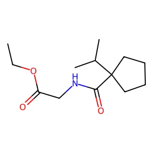 Ethyl N-(1-isopropylcyclopentanecarbonyl)glycinate structure