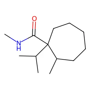 1-Isopropyl-N-methyl-2-methylcycloheptanecarboxamide structure