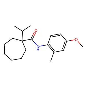 1-(Isopropyl)-N-(4-methoxy-2-methylphenyl)cycloheptanecarboxamide structure
