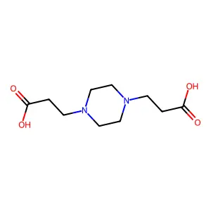 1,4-Bis(2-carboxyethyl)piperazine structure