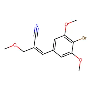 3-(4-Bromo-3,5-dimethoxyphenyl)-2-(methoxymethyl)acrylonitrile structure