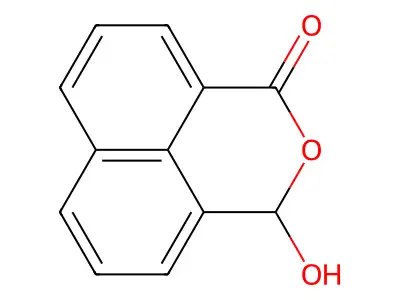1H,3H-Naphtho[1,8-cd]pyran-1-one, 3-hydroxy- structure
