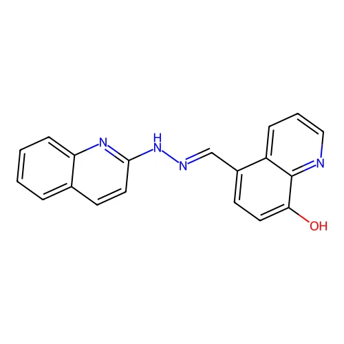 5-{[2-(Quinolin-2-yl)hydrazinylidene]methyl}quinolin-8-ol structure
