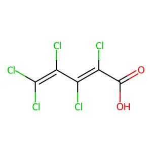 2,3,4,5,5-Pentachloropentadienoic acid structure