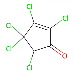 2,3,4,4,5-Pentachlorocyclopent-2-en-1-one structure