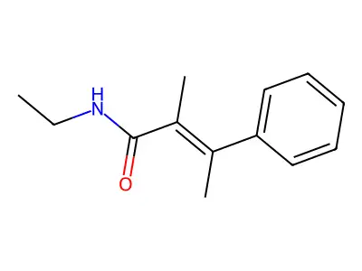 alpha,beta-Dimethyl-N-ethylcinnamamide structure