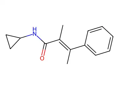 N-Cyclopropyl-alpha,beta-dimethylcinnamamide structure