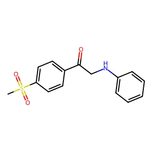 Ethanone, 1-(4-(methylsulfonyl)phenyl)-2-(phenylamino)- structure