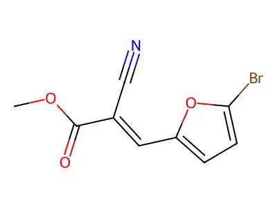 3-(5-Bromo-2-furyl)-2-cyano-prop-2-enoic acid methyl ester structure