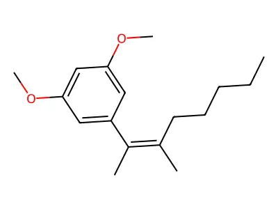 2-(3,5-Dimethoxyphenyl)-3-methyl-2-octene structure