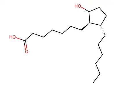 7-(2-Hexyl-5-hydroxycyclopentyl)heptanoic acid structure