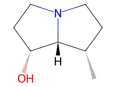 7-methyl-2,3,5,6,7,8-hexahydro-1H-pyrrolizin-1-ol structure