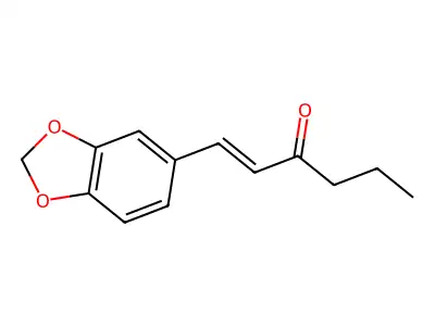 1-(1,3-Benzodioxol-5-yl)-1-hexen-3-one structure