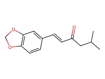5-Methyl-1-(1,3-benzodioxol-5-yl)-1-hexen-3-one structure