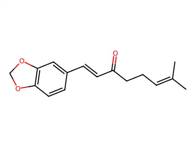 7-Methyl-1-(3,4-methylenedioxyphenyl)octa-1,6-dien-3-one structure