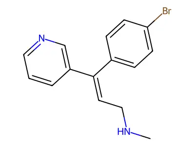 3-(4-bromophenyl)-N-methyl-3-pyridin-3-ylprop-2-en-1-amine structure